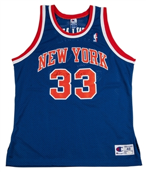 Patrick Ewing Signed New York Knicks Champion Away Jersey (JSA)